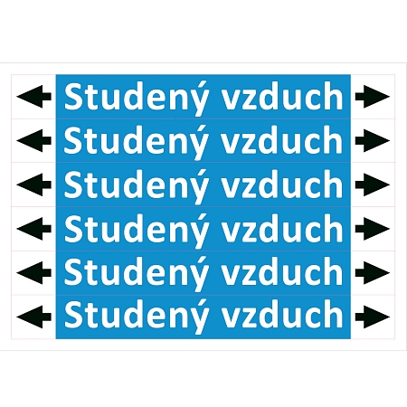 Značení potrubí ISO 20560, studený vzduch